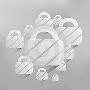 Vector padlock web icon background