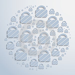 Vector padlock web icon background