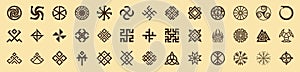 Vector pagan, Celtic mystical and magical symbols