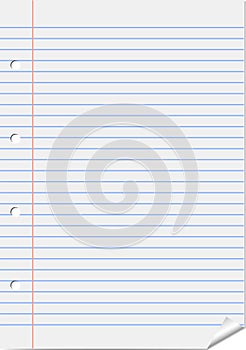 Vector page from notepad