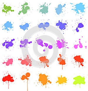 Vector paint splat on white