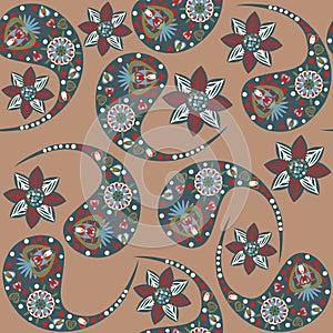 Vector Paisley seamless pattern