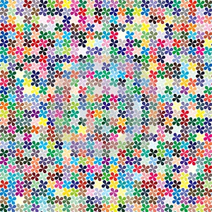 Vector palette. 484 different colors chaotically scattered in a shape of  four-leaf clover.