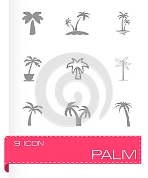Vector palm icon set