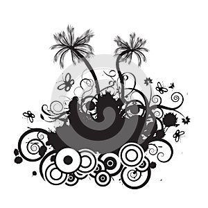 Vector palmtree design