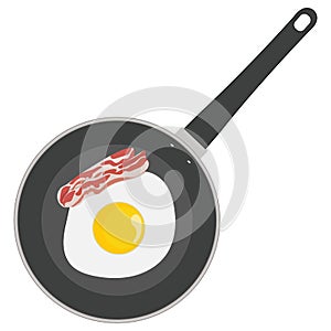 Vector pan for fried, for kitchen illustration