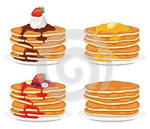 Vector pancake stacks photo