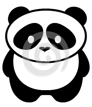 Vector Panda Bear Isolated On White Background