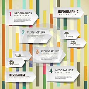 Vector paper arrow tab infographic elements photo