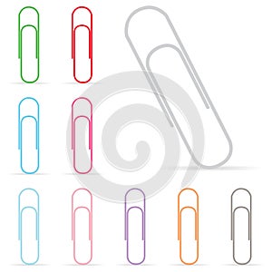 Vector paper clip isolated