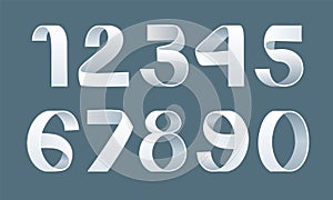 Vector of paper folding numbers