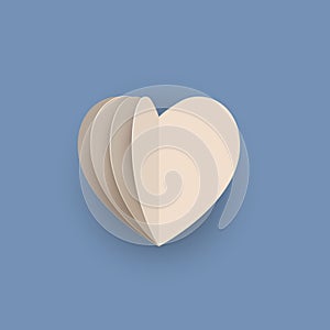 Vector papercraft heart