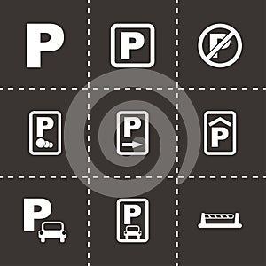 Vector parking icon set