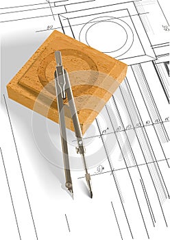 Vector part of design of door