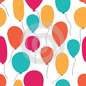 Vector party baloons pattern.