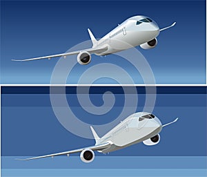 Vector passenger dreamliner photo