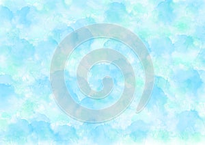 Vector Pastel Blue and Green Watercolor Pattern Background