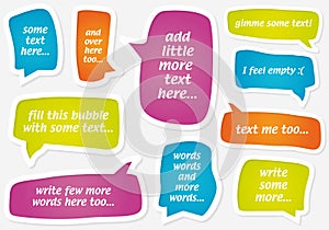 Vector pastel speech bubbles