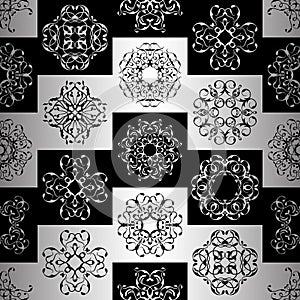 Vector Pattern for Background, Banner. Black and silver design