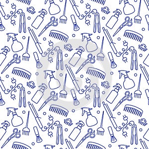 Vector Pattern Barber Beauty Hairdressing salon