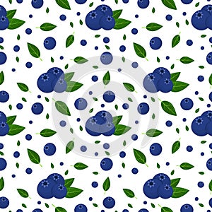 Vector pattern with blueberries