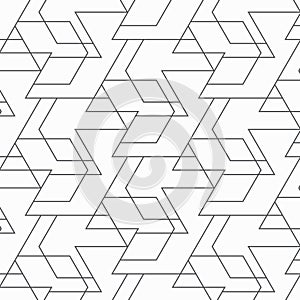 Vector pattern with chevron. Modern geometric texture. Repeating abstract background. hexagon line.