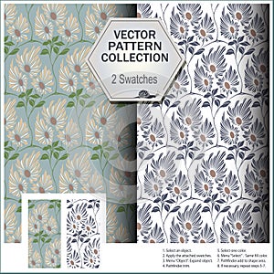 Vector pattern collection that includes 2 swatches