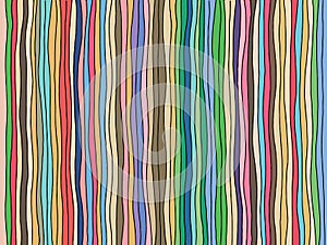 Vector pattern. Colorful geometrical hand drawn background with vertical lines. Simple print for background, wallpaper, packaging