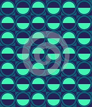 Vector pattern with ellipse and hemisphere