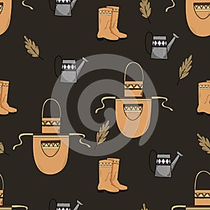 Vector pattern with garden tools 6
