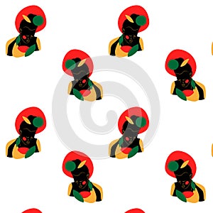 Vector pattern with hand drawn minimalistic illustration