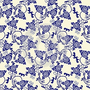 Vector pattern Imitation of chinese porcelain painting