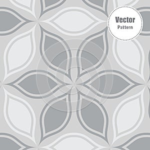 Vector pattern. Monochrome ornament with abstract flower