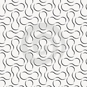 Vector pattern. Repeating geometric rounded element, stylish linear monochrome. graphic clean design for fabric, event, wallpaper