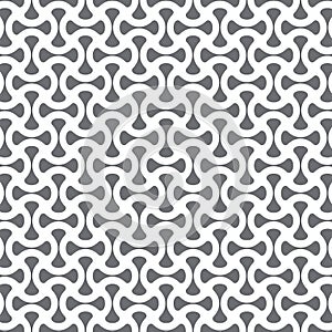 Vector pattern. Repeating geometric rounded element, stylish linear monochrome
