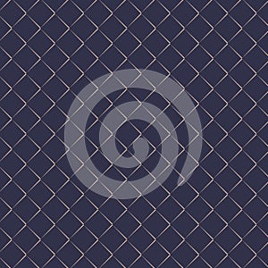 Vector pattern repeating golden angle brackets on dark blue background. Chevrons abstract ornament. Modern japanese scallops motif