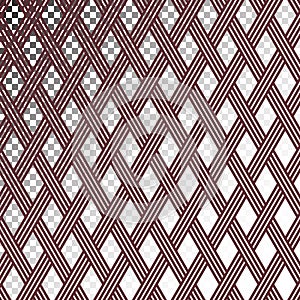 Vector pattern. repeating interweaving of bold lines on transparent background. photo