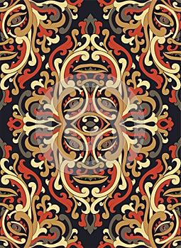 Vector pattern with a stylized mask
