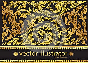 Vector pattern thai tradition stylish