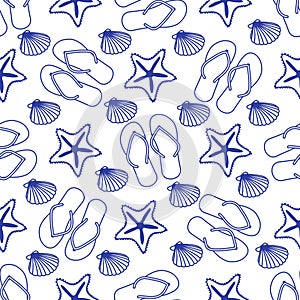 Vector pattern Travel Summer Holiday Beach shell