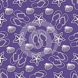 Vector pattern Travel Summer Holiday Beach shell