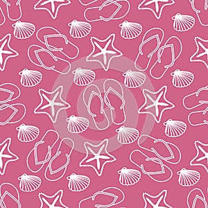 Vector pattern Travel Summer Holiday Beach shell