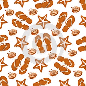 Vector pattern Travel Summer Holiday Beach shell