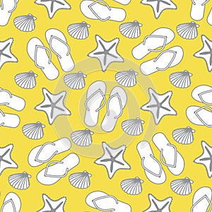 Vector pattern Travel Summer Holiday Beach shell