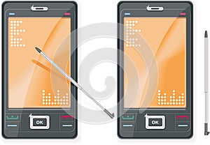 Vector PDA and stylus photo