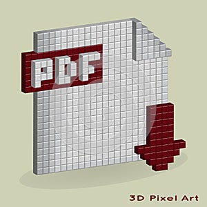 Vector pdf download button.