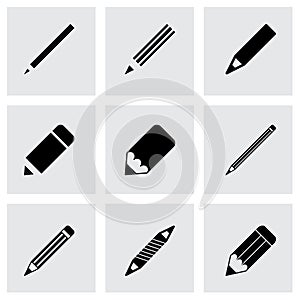 Vector pencil icon set