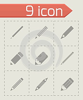 Vector pencil icon set