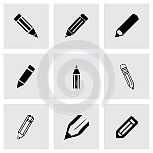 Vector pencil icon set