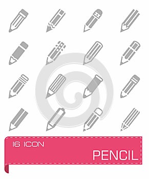 Vector Pencil icon set